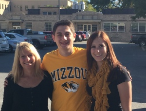 Lindsey (right) & family at MU Homecoming